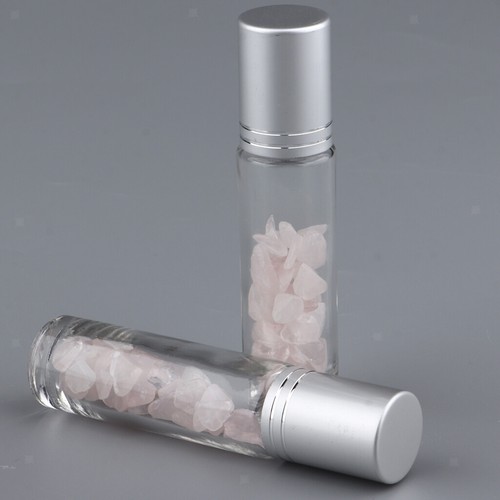 4 Pieces 10ml Empty Glass Oils Perfume Aromatherapy Roll-on Bottles Pink+Purple - Picture 7 of 12