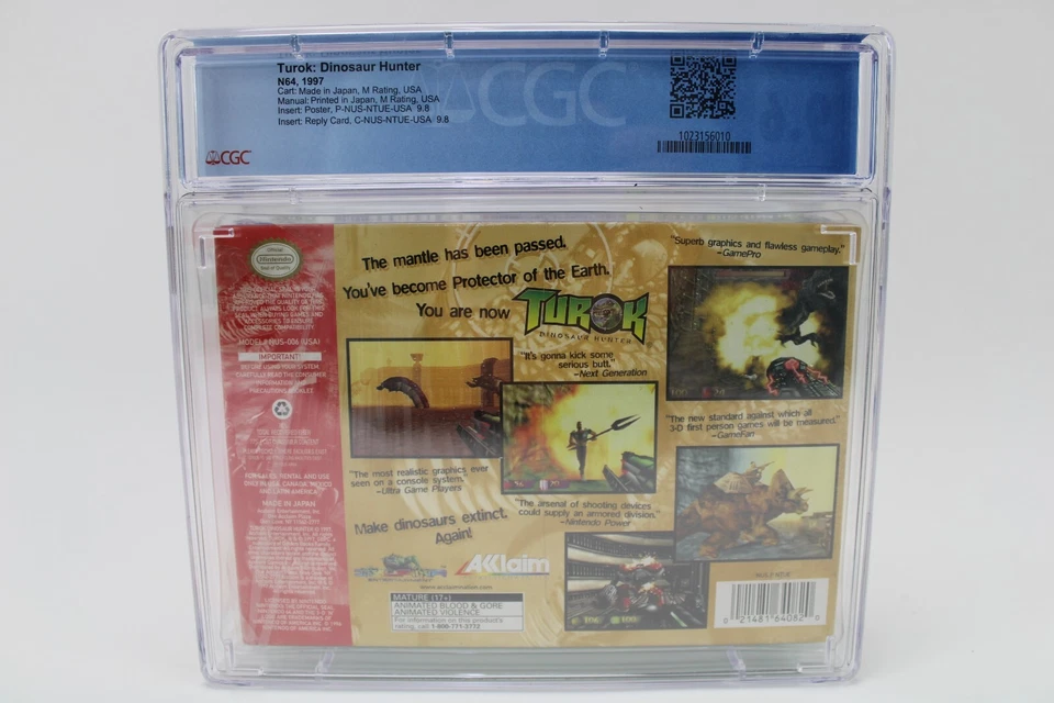Turok: Dinosaur Hunter Nintendo 64 N64 CIB CGC Graded 9.6 w/ 9.9 Manual! - Image 4 of 4