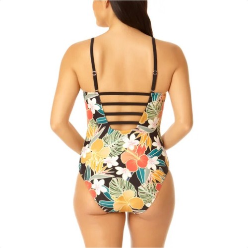 Neu mit Etikett Hurley Damen M Einteiler Badeanzug UPF 50+ Blumenmuster Hawaii Hibiskusmuster M - Bild 15 von 16