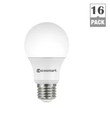 LED Light Bulb Daylight 5000K 60-Watt Equivalent A19 Non-Dimmable (16 Pack)