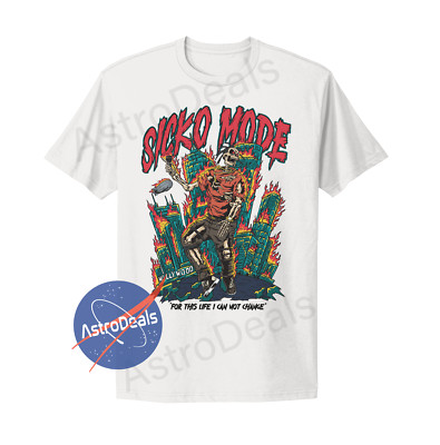 Travis Scott Sicko Mode Astroworld Cactus Jack I can Fly White T-Shirt