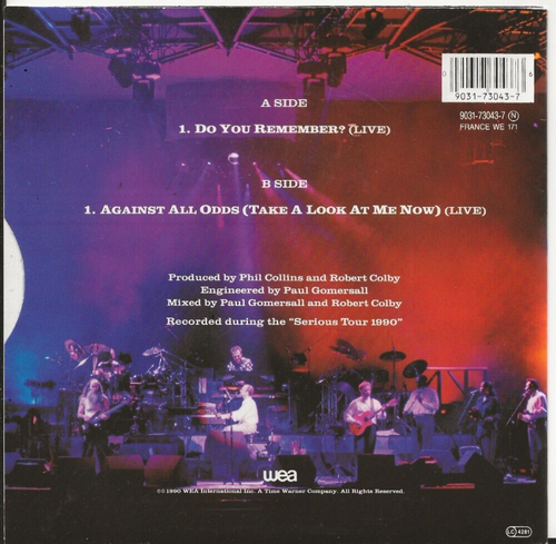 PHIL COLLINS GENESIS DO YOU REMEMBER LIVE SINGLE FROM FRANCE, NEW, MINT - Picture 2 of 2
