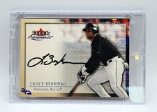 LANCE BERKMAN 2000 Fleer Autographics Auto Signatures 2/2 SSP 📈 Houston Astros