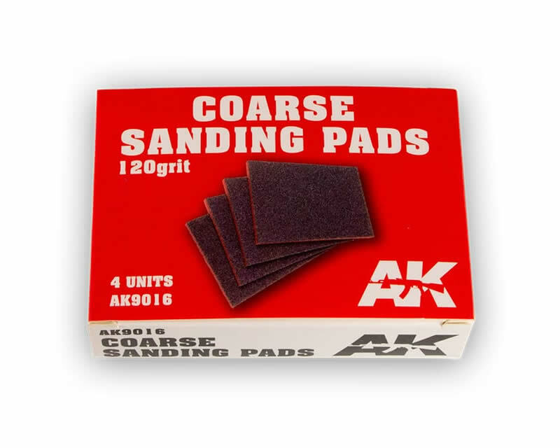 AK Interactive Coarse Sanding Pads - 120 grit (4pcs) modellismo