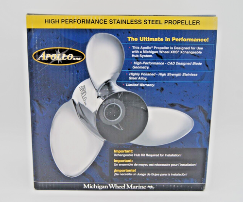 Michigan Wheel Apollo XHS Boat Propeller 993408 (10 1/8 x 15) RH Stainless 3 BLD - Bild 2 von 6