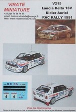 V215 LANCIA DETA 16V RAC RALLYE 1991 DIDIER AURIOL FINE DECALS TURN AU 1/43