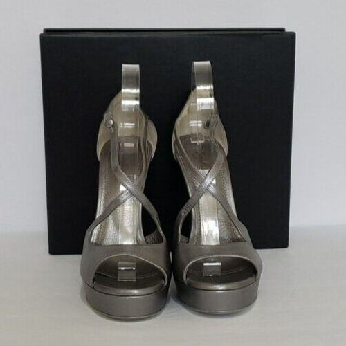 SAINT LAURENT Nuovissimi sandali YSL cinturino a croce tacchi alti taglia 40 1 2