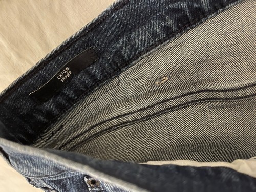 Men Calvin Klein Straight Jean Blue Pants Cotton Elastane Tag 40x30 - Meas 42x30 - Picture 5 of 9