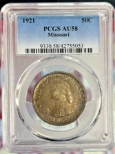 1921 PCGS AU58 Missouri half dollar
