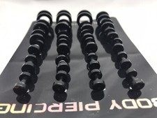 Wholesale Lot Of 24 X Flesh Tunnel Screw Fix Ear Stretcher Expander Plug Black