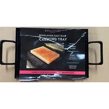 Evolution Salt Co Black Himalayan Salt Slab Carrier 8in x 12in x 1.5in NWB