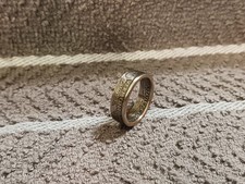 Vermont Handcrafted Washington Quarters coin ring, 2001, size 7