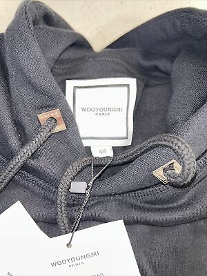 WOOYOUNGMI / Black Cotton Logo Hoodie | eBay