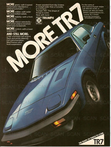 1977 Triumph TR 7  Vintage Magazine Ad