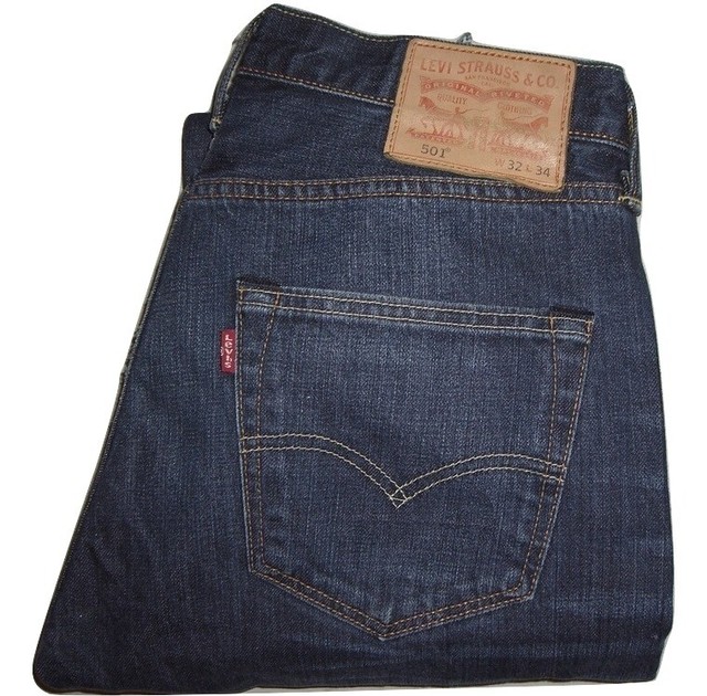 Mens Levi's 501 Dark Blue (1622) Denim Jeans W34 L32 for sale online | eBay