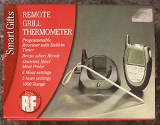 SMART GIFTS REMOTE GRILL THERMOMETER COMPLETE IN BOX -NIB