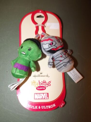 Hallmark Itty Bittys Clippys - Marvel Hulk & Ultron New on Package - Picture 1 of 4