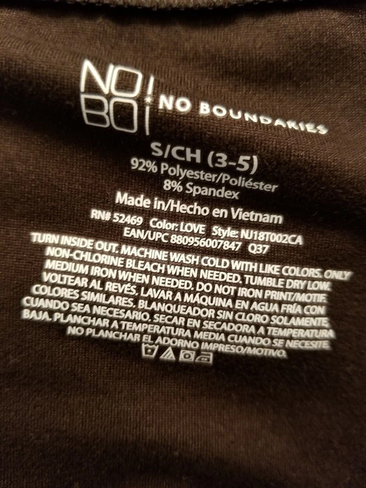 Camisa Top No Boundaries Juniors Mujer Talla S Pequeña 3/5 Multicolor Alas Corazón Foto 2 de 4