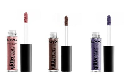 NYX Cosmetics Glitter Goals Liquid Eyeshadow - Three Shades - CMKUP16