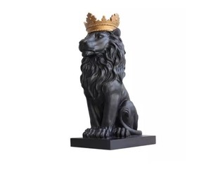 Crowned Lion Resin Statue Handicraft Modern Home Decor Sculptures Ebay ebay