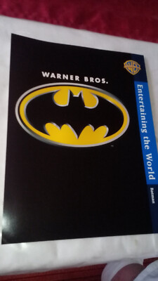 Batman Entertains Logo Promo Blatt A4 Warner Bros Fan Artikel 22x29cm, 1998
