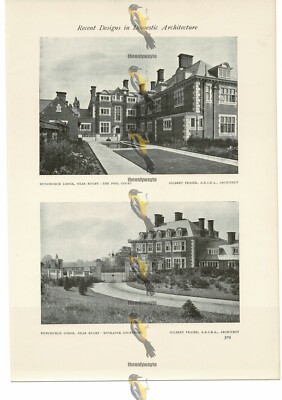 Dunchurch Lodge (2), in der Nähe Rugby, Buchillustration (Druck), um 1910
