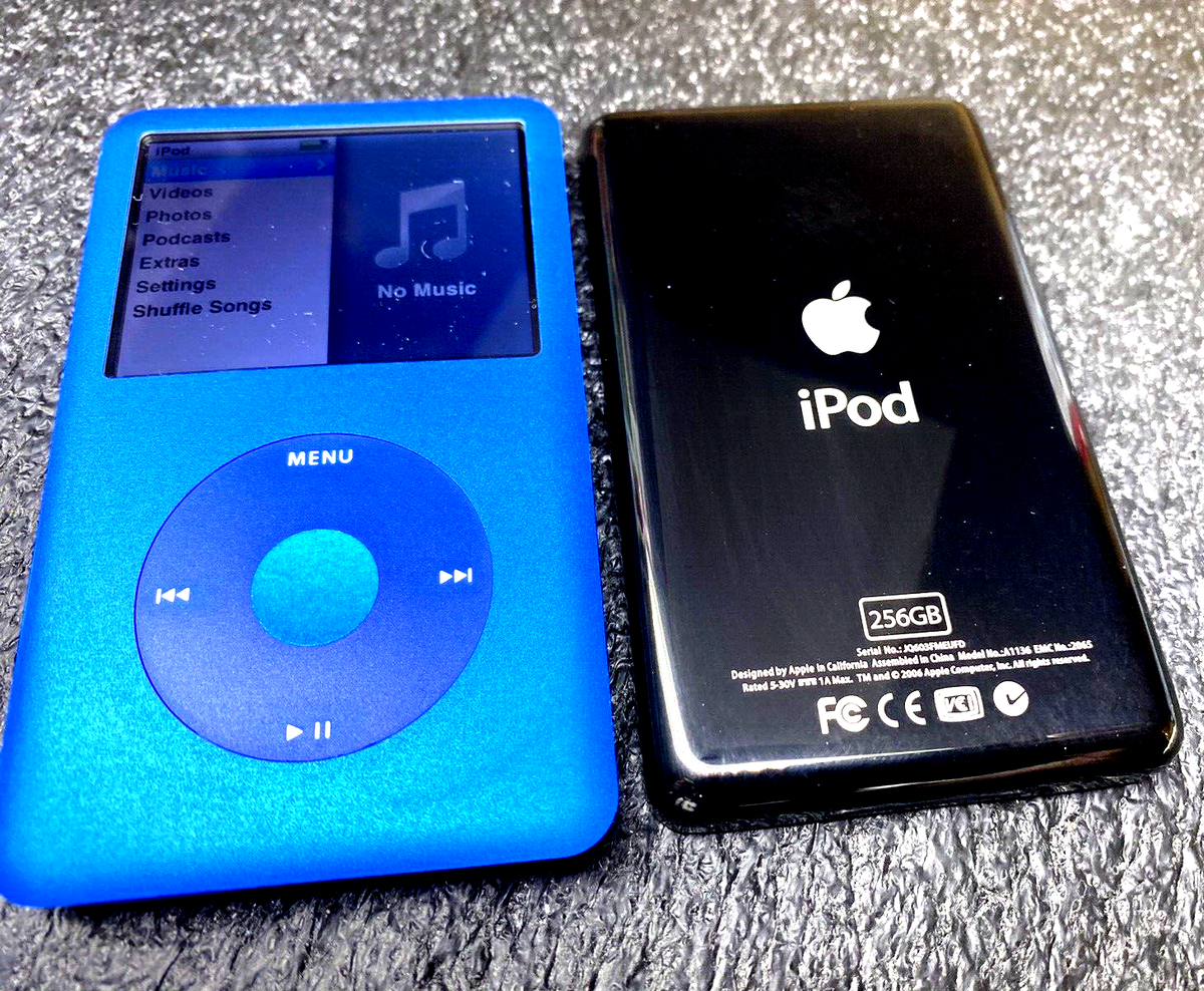 【美品】iPod Classic 第7世代 オールブルーver 256GB Apple iPod classic 7th Generation BLUE Black 256GB Excellent w/new
