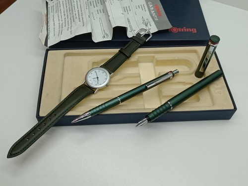 Vintage Set Rotring Esprit Fountain, Ballpoint Pen And Rotring Watch, Germany - Picture 5 of 21
