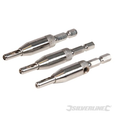 Scharnierbohrer 3-teilig 2, 2,8 & 3,6 mm Holz Silverline 380647