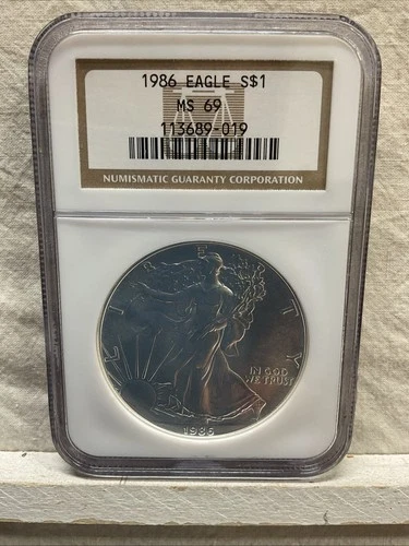 1986 MS 69 Silver Eagle First Year of Production