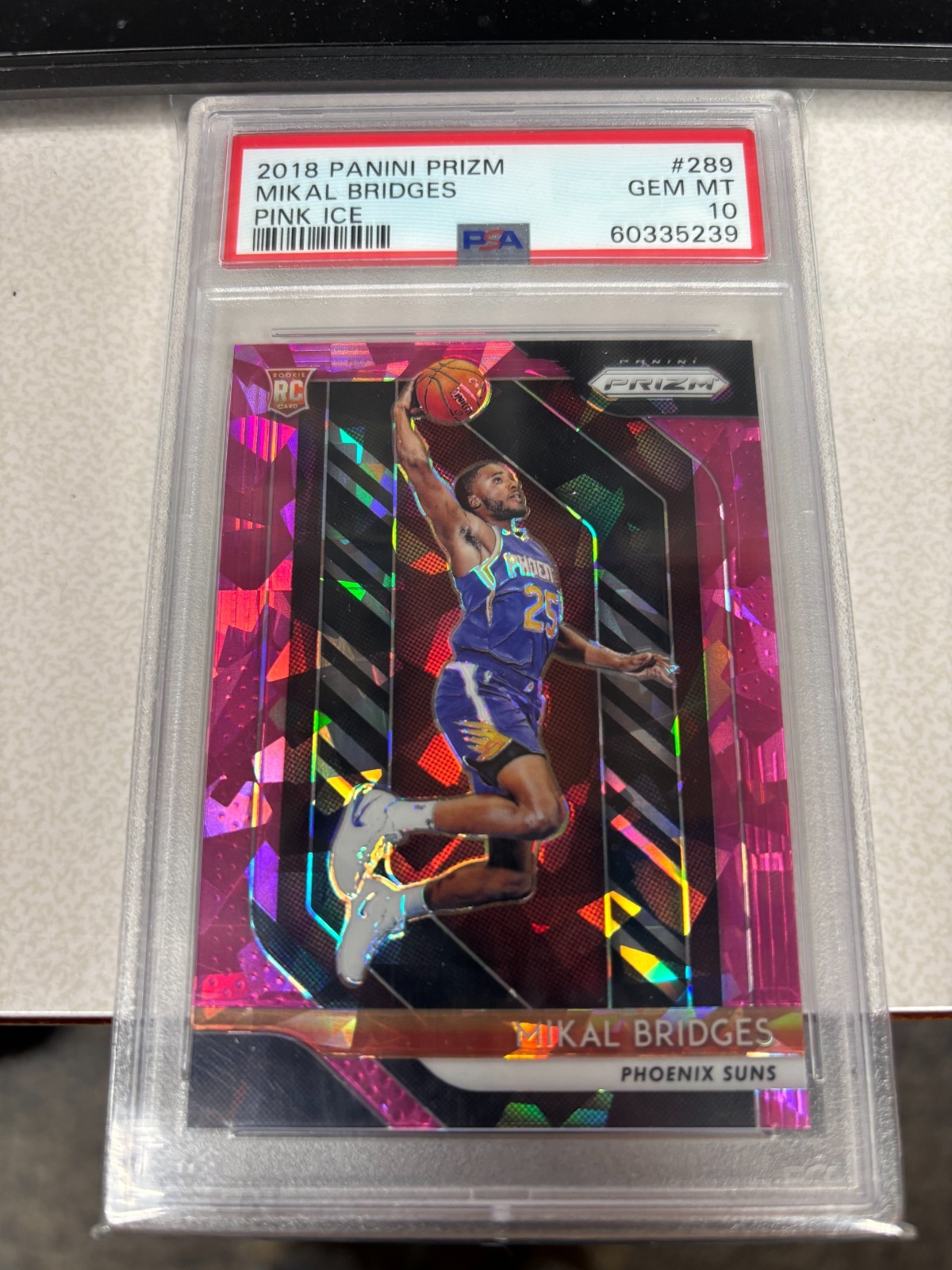 2018 Prizm Basketball Mikal Bridges RC Pink Ice PSA 10 #60335239