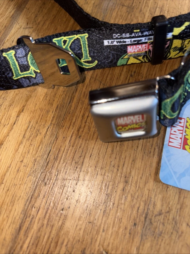 Productos con hebilla Marvel LOKI Cinturón de seguridad Hebilla Nylon Collar para perro talla L 15 - 26" Foto 3 de 4