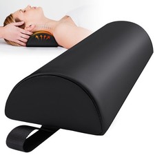 Noverlife Half Round Massage Table Bolster Pillow Small Black - 17x6x4 in