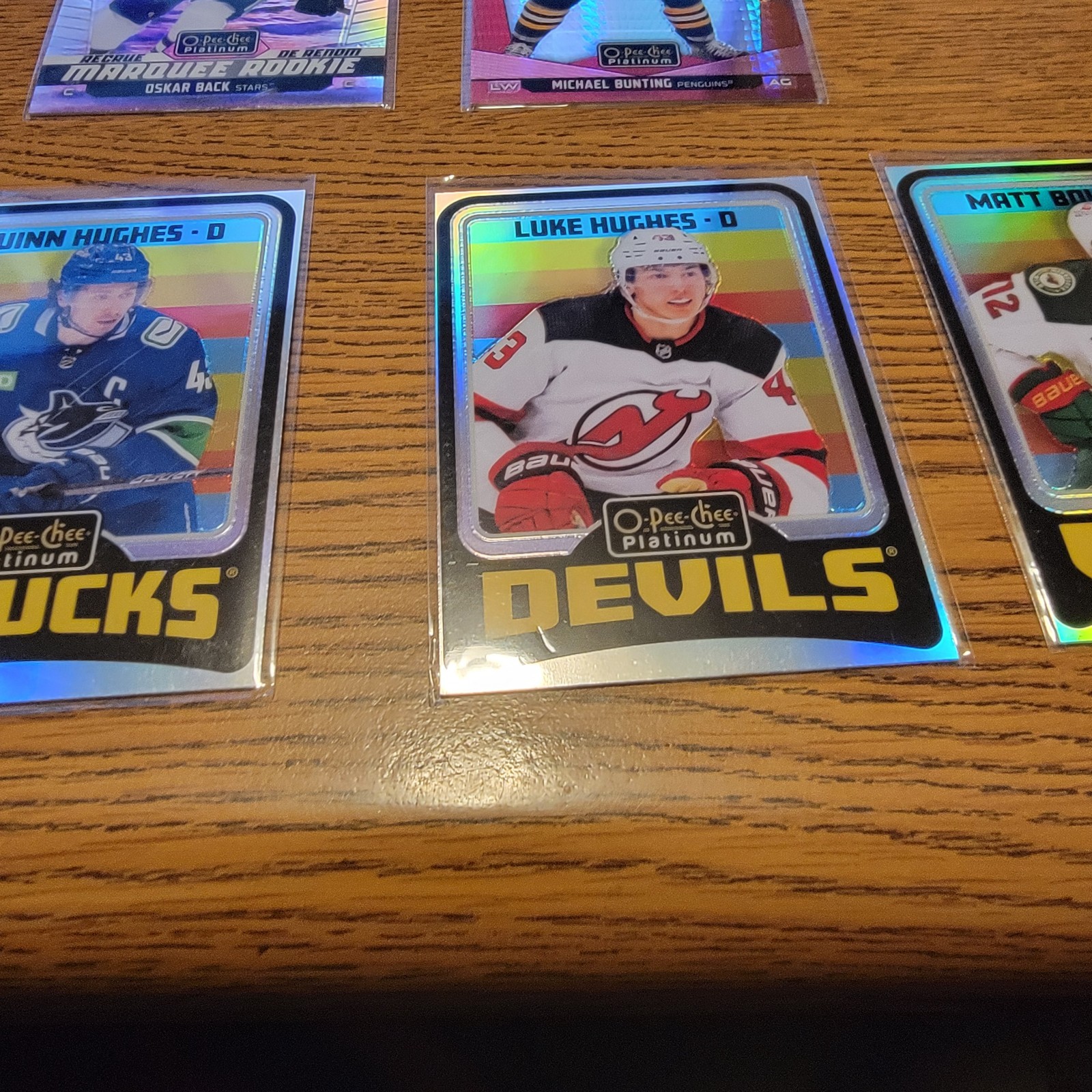 2024-25 O-Pee-Chee Platinum #R37 Luke Hughes Retro Rainbow