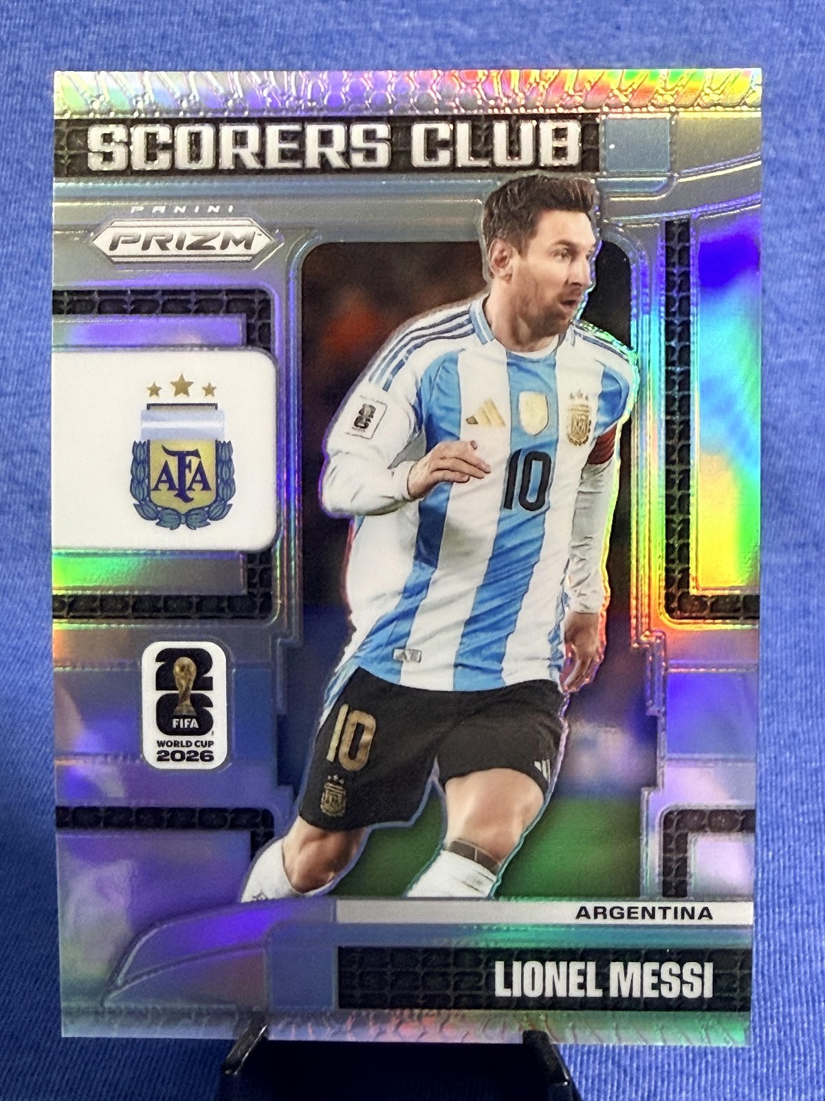 2026 Panini Prizm FIFA World Cup Lionel Messi Scorers Club Insert #15 view 1