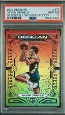 (PSA 10) Dyson Daniels 2022 Panini Obsidian Red Yellow Green Flood /75 #179 RC