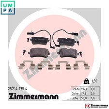 BRAKE PAD SET DISC BRAKE 25214.175.4 FOR AUDI CMGB/CGLC 2.0L 4cyl A6