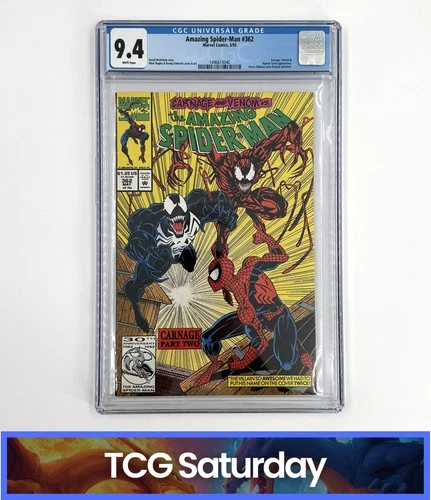 MARVEL COMICS AMAZING SPIDER-MAN #362 5/92 CARNAGE AND VENOM VS CGC 9.4