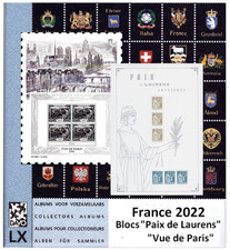 Davo Jeu Luxe France Bloc 2022 "Paix de Laurens" et "Vue de Paris"