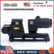558 Holographic Red/Green Dot Reflex Sight+G33 3X Magnifier w/Picatinny QD Mount