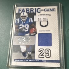 2007 Leaf Certified Materials Joseph Addai Fabric of the Game #FOG-50 /40 Colts