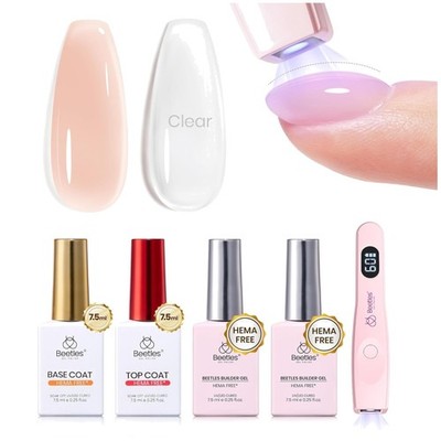 Beginner-Friendly Builder Gel Kit with Base & Top Coat
