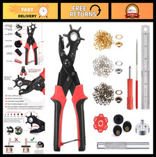 Multi Hole Leather Punch Tool for Belts, Straps, Dog Collars DIY Projects - 10