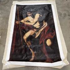 Original Canvas Painting “Man Farming” Unknown Painter Beautiful Hand Painted