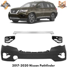 Front Bumper Cover & Fog Light Assembly For 2017-2020 Nissan Pathfinder