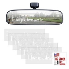 6 Pcs I Love You Drive Safe Stickers Car Mirror Decal Mirror Stickers for Cars