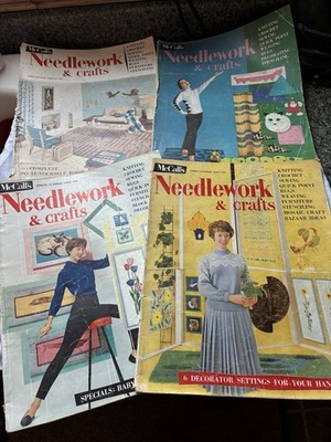 Vintage McCall Magazines Lot Needle Work & Crafts 1950 s Mid Century Modern