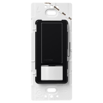 Lutron Maestro Motion Sensor Light Switch Indoor for Bathroom, 1 Pack, Black 