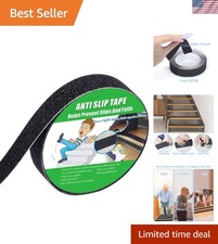 Versatile Black Anti-Slip Tape 1" x 190" for Steps, Ramps, and More