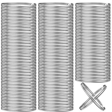 100PCS Key Rings Bulk, Split Key Rings, Keychain Rings and Crafts 1 inch (25mm)